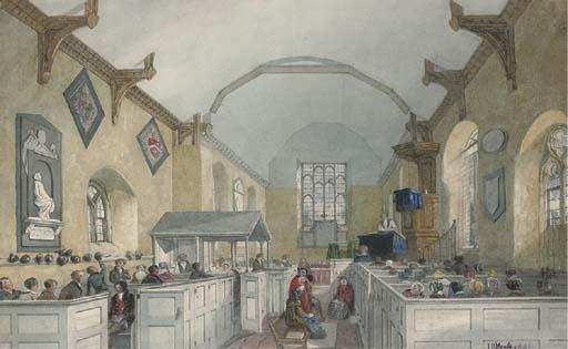 John Preston Neale - Interior of St Mary\'S Church, Tattingstone, Suffolk
