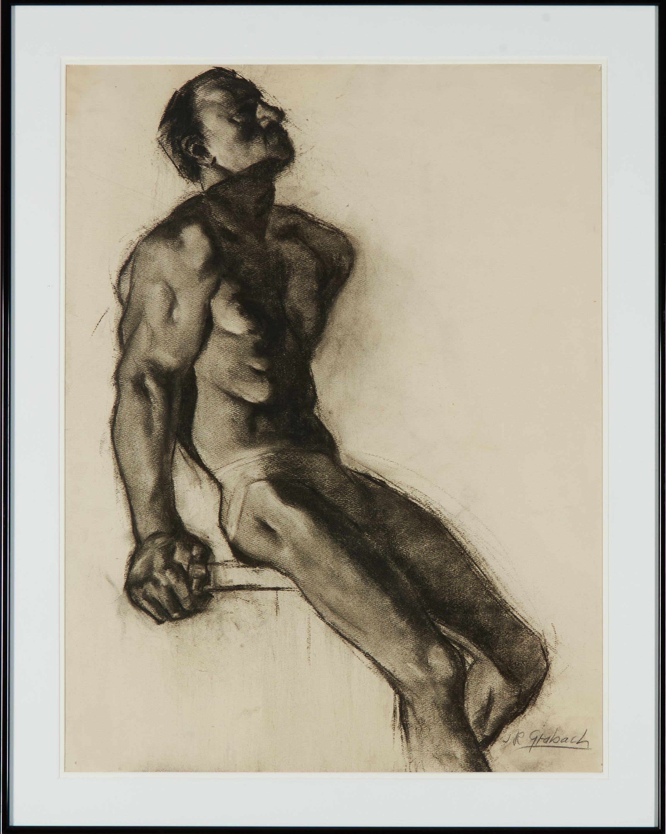 John R. Grabach - Seated Male Nude