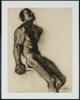 John R. Grabach - Seated Male Nude
