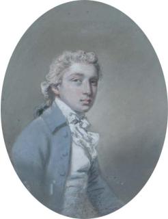 John Raphael Smith - Portrait of a young Gentleman, half-length, in a grey coat