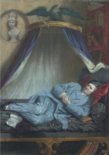 John Raphael Smith - Portrait of John Horne Tooke (1736-1812), Small Full-Length, In A Black Sleeping Hat And Blue Suit, Reclining On A Bed