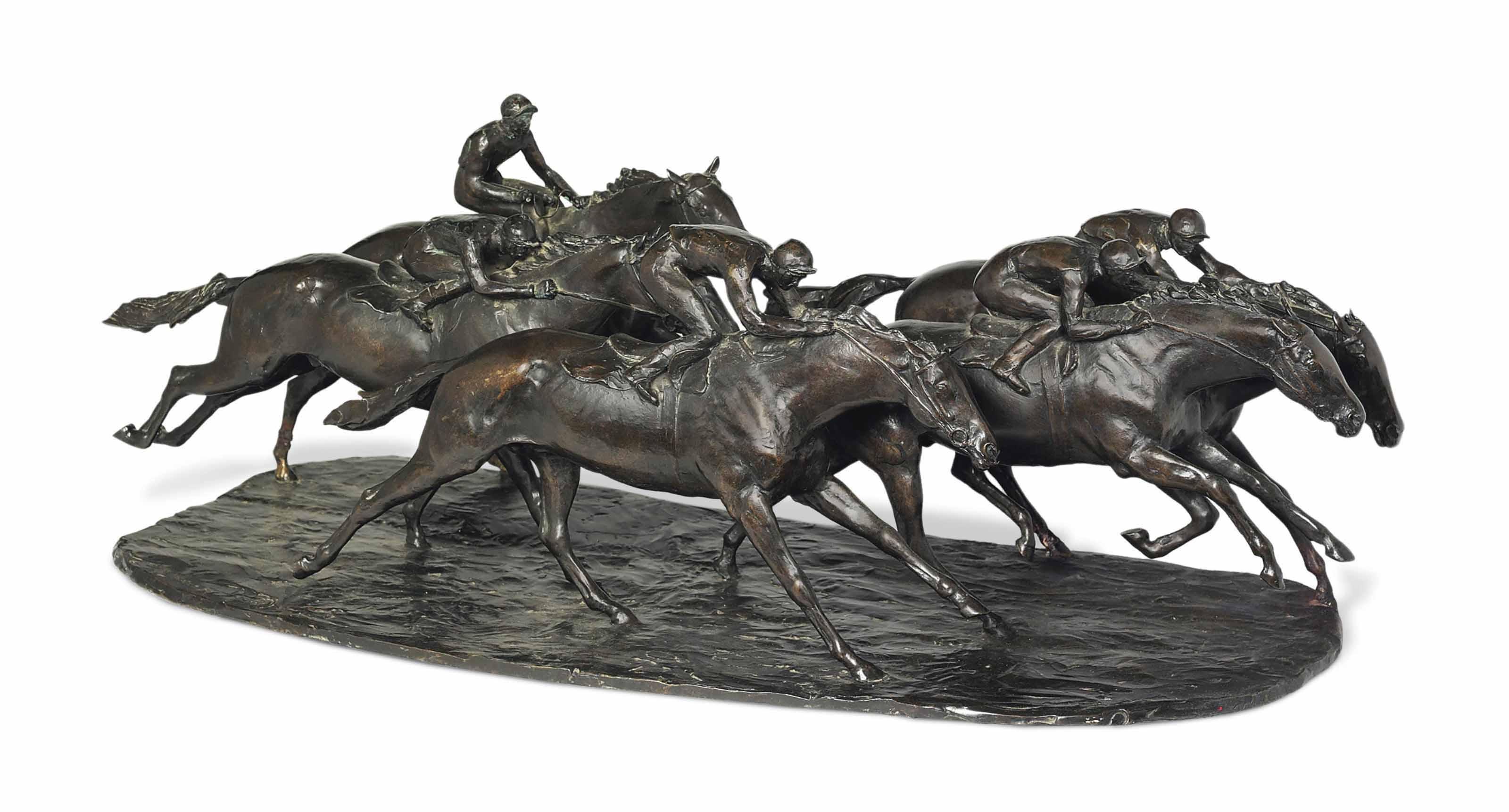 John Rattenbury Skeaping, R.A. - A group of five racehorses