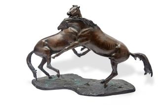 John Rattenbury Skeaping R.A. - Fighting stallions