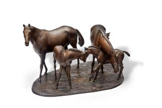 John Rattenbury Skeaping R.A. - Mares and foals