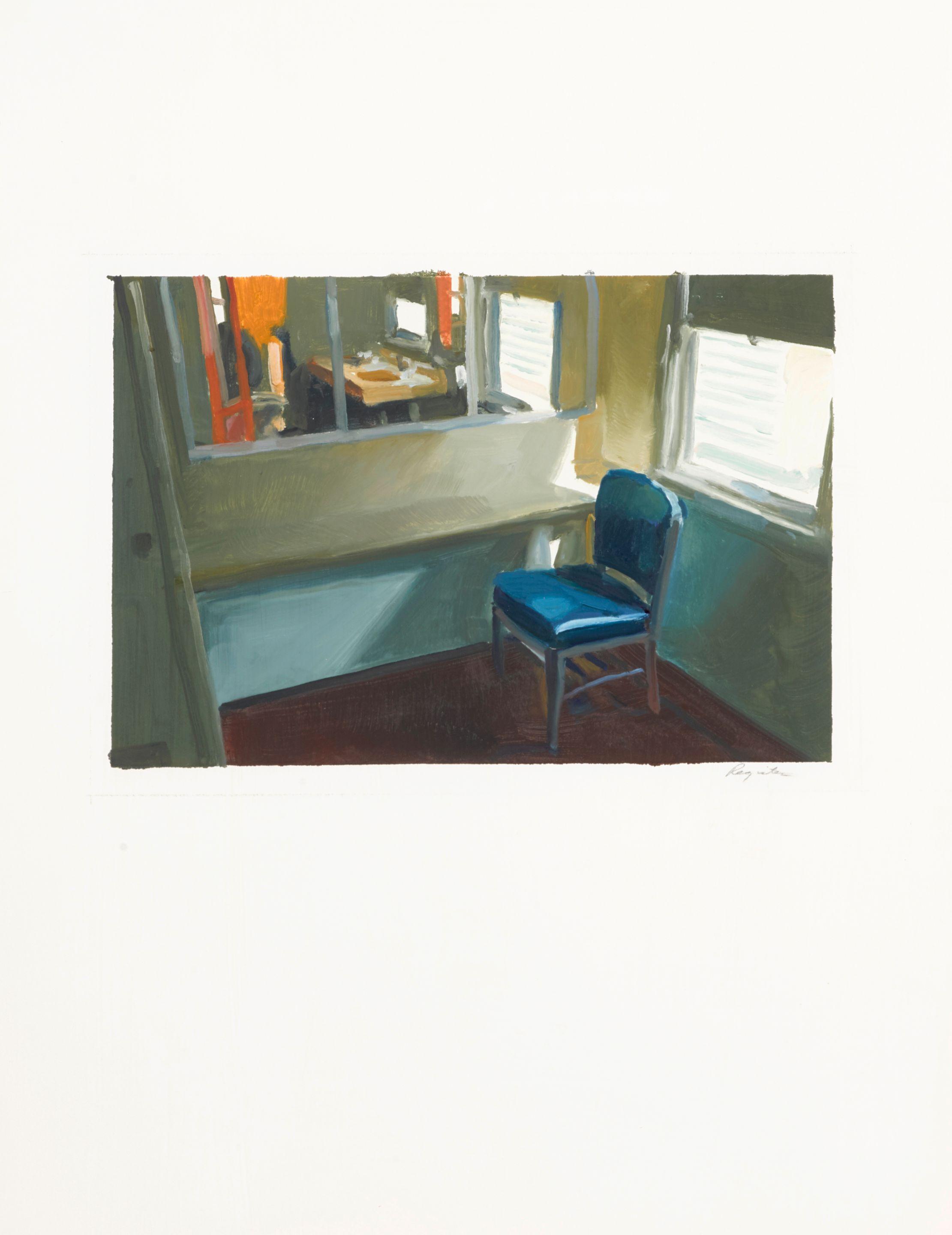 John Register - Blue Chair in Office, circa 1983