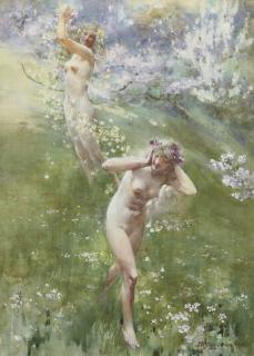 John Reinhard Weguelin, R.W.S. - Gladsome Spring