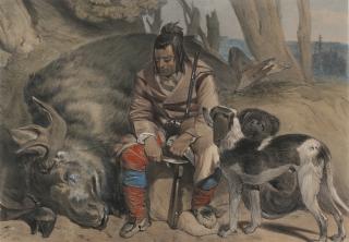 John Richard Coke Smyth - Zita, A Huron Indian; Huron Indian; Indians Bartering; Moose Hunter