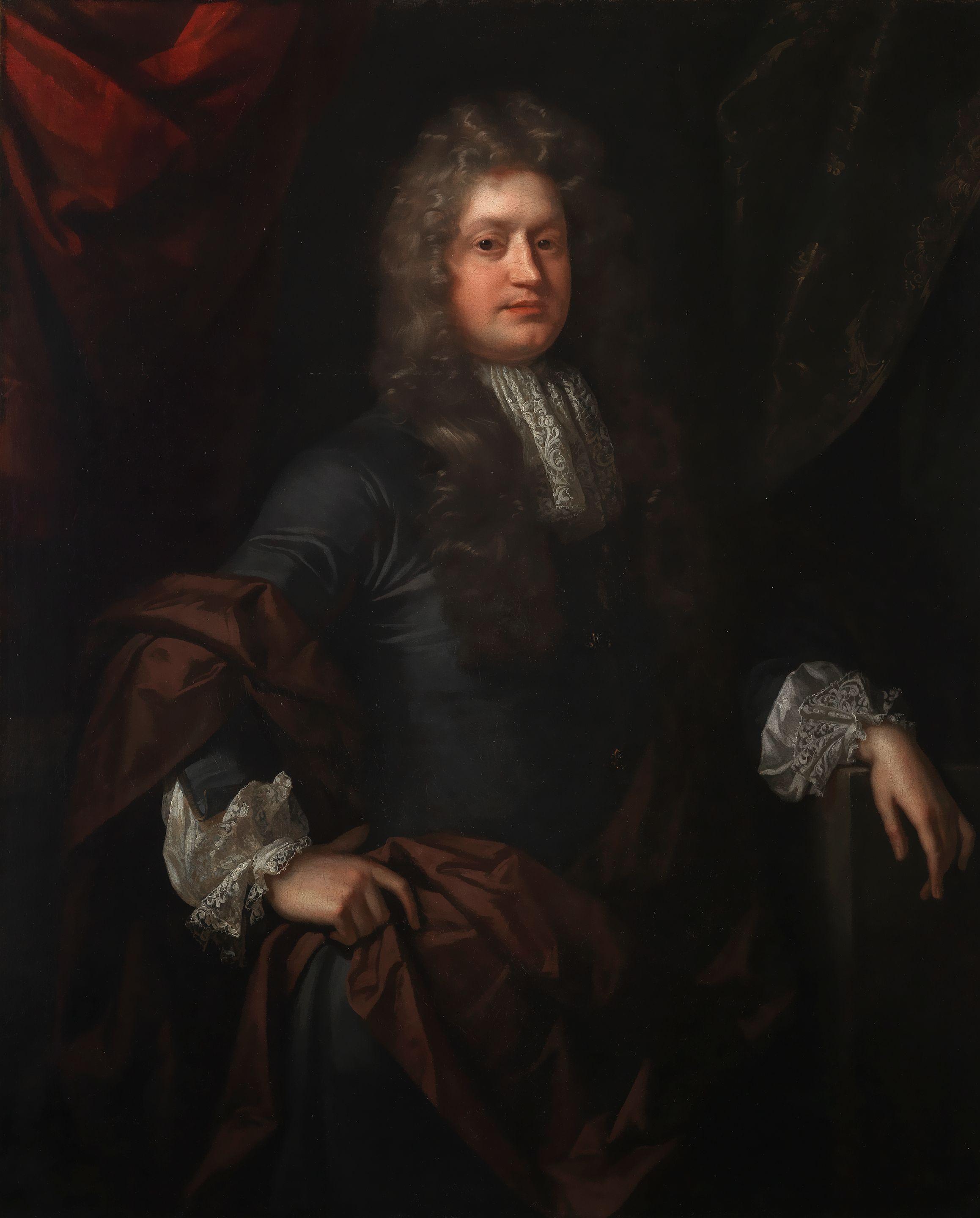 John Riley - Portrait Of George Legge, 1St Baron Dartmouth, Three-Quarter-Length, In A Dark Blue Coat And White Lace Jabot