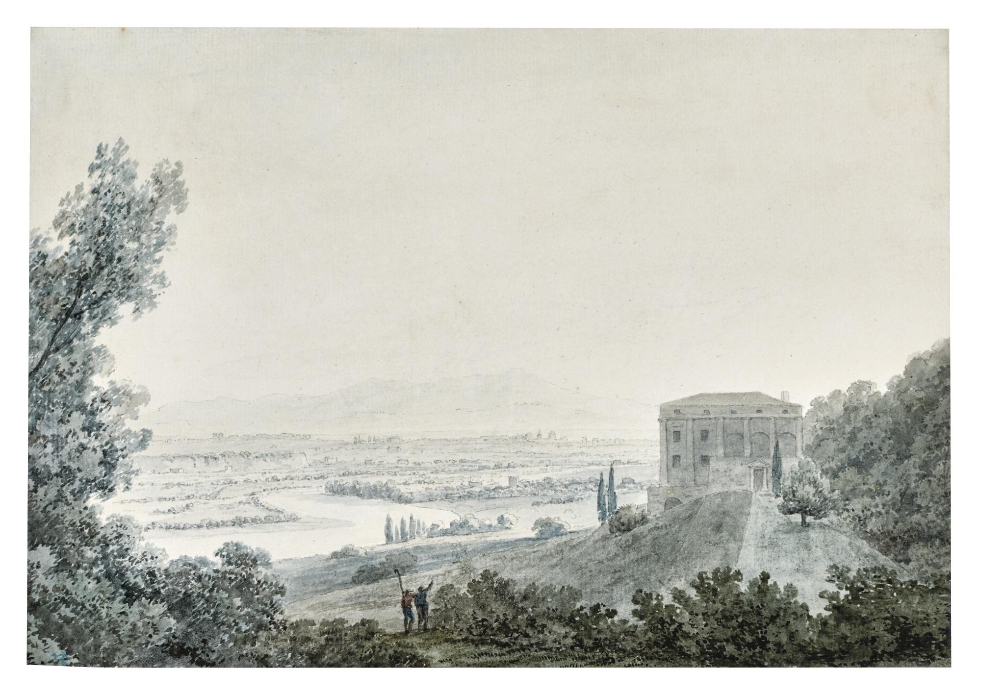 John Robert Cozens - Rome From The Villa Madama