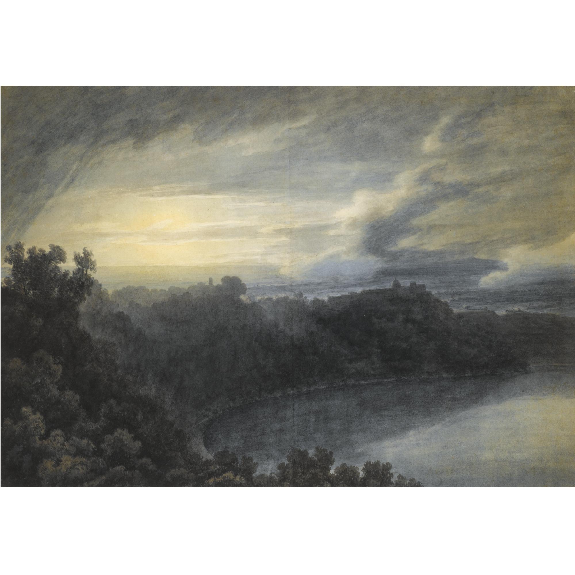 John Robert Cozens - The Lake Of Albano And Castel Gandolfo