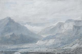 John Robert Cozens - The Lesser Valley Of Ober-Hasli, Upper Part From The North, Switzerland