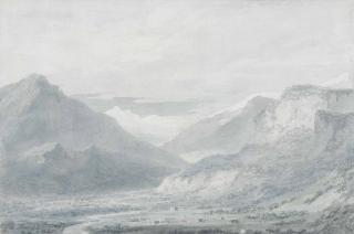 John Robert Cozens - The Lower Valley of Ober-Hasli, upper part from the north