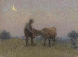John Robert Keitley Duff, R.I. - The new moon (illustrated); and Feeding the flock