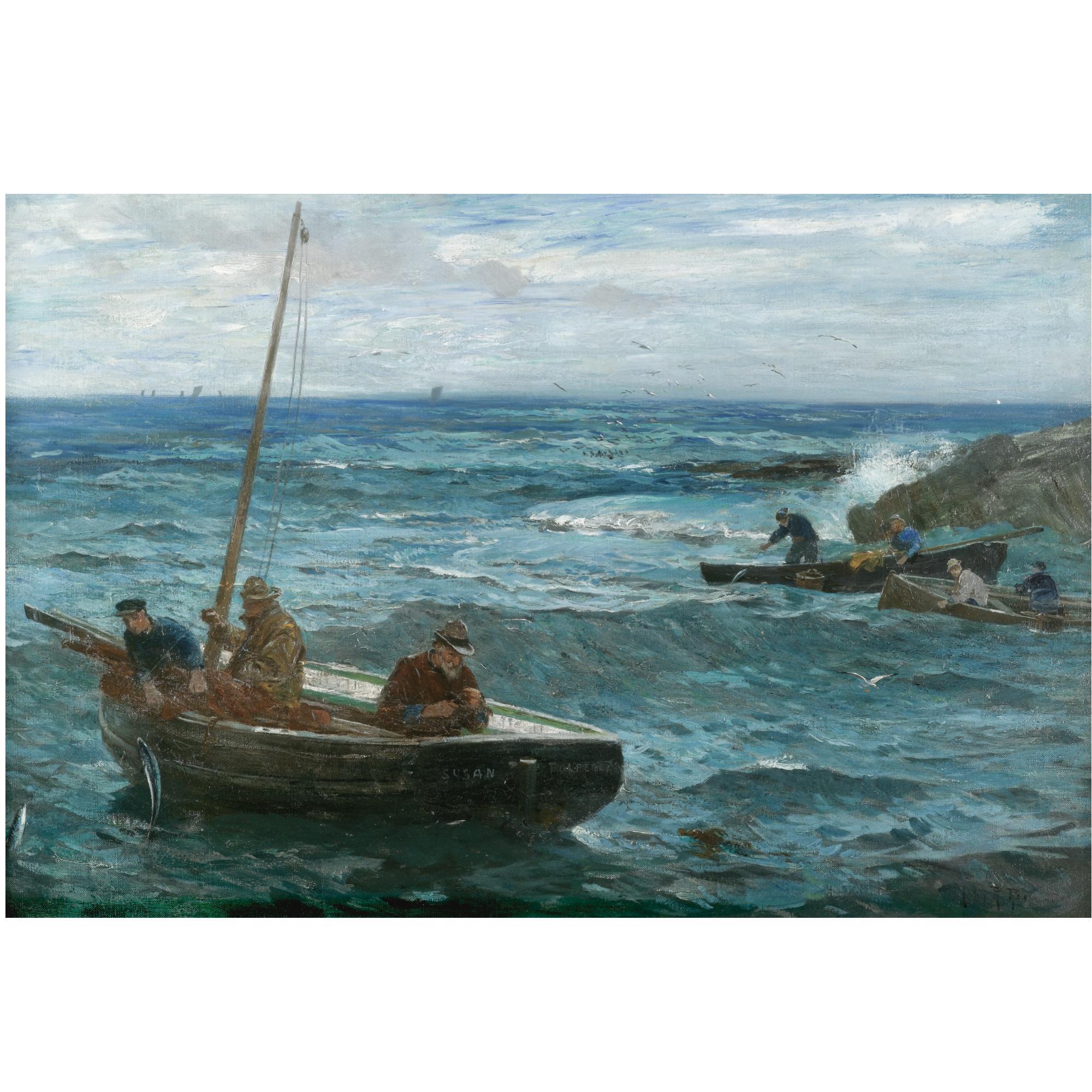 John Robertson Reid - Fishermen Off The Coast