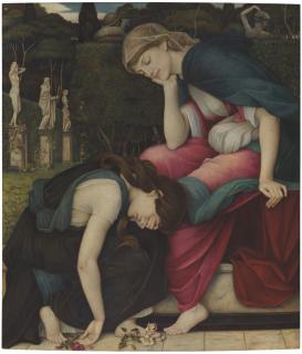 John Roddam Spencer Stanhope - Patience on a monument smiling at Grief