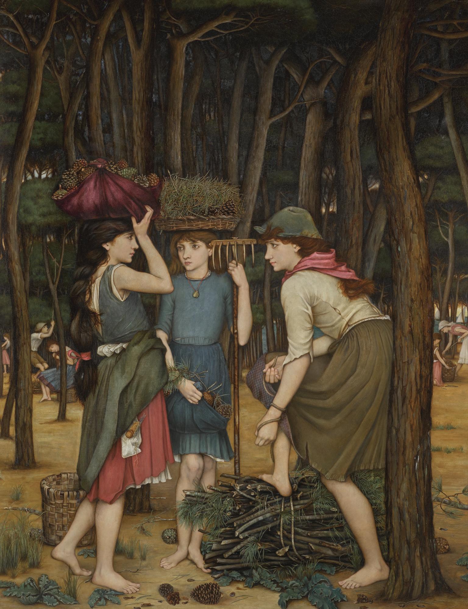 John Roddam Spencer Stanhope - Pine Woods At Viareggio