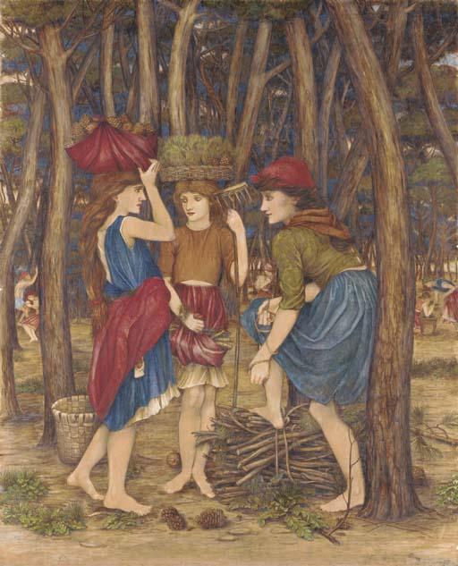 John Roddam Spencer-Stanhope - The pinewoods of Viareggio