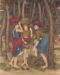 John Roddam Spencer-Stanhope - The pinewoods of Viareggio
