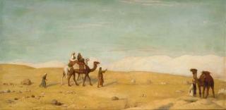 John Rogers Herbert, R.A., H.R.I. - A well in valley of Moses, Sinai Desert