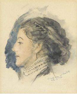 John Ruskin, H.R.W.S. - Portrait of Mary Constance Hilliard (1852-1915)