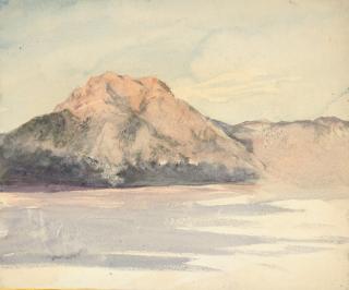 John Ruskin - Der Traunstein bei Gmunden von der Westseite aus gesehen.