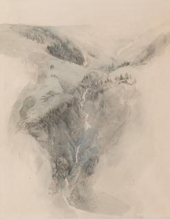 John Ruskin - La Cascade de la Folie, Chamonix