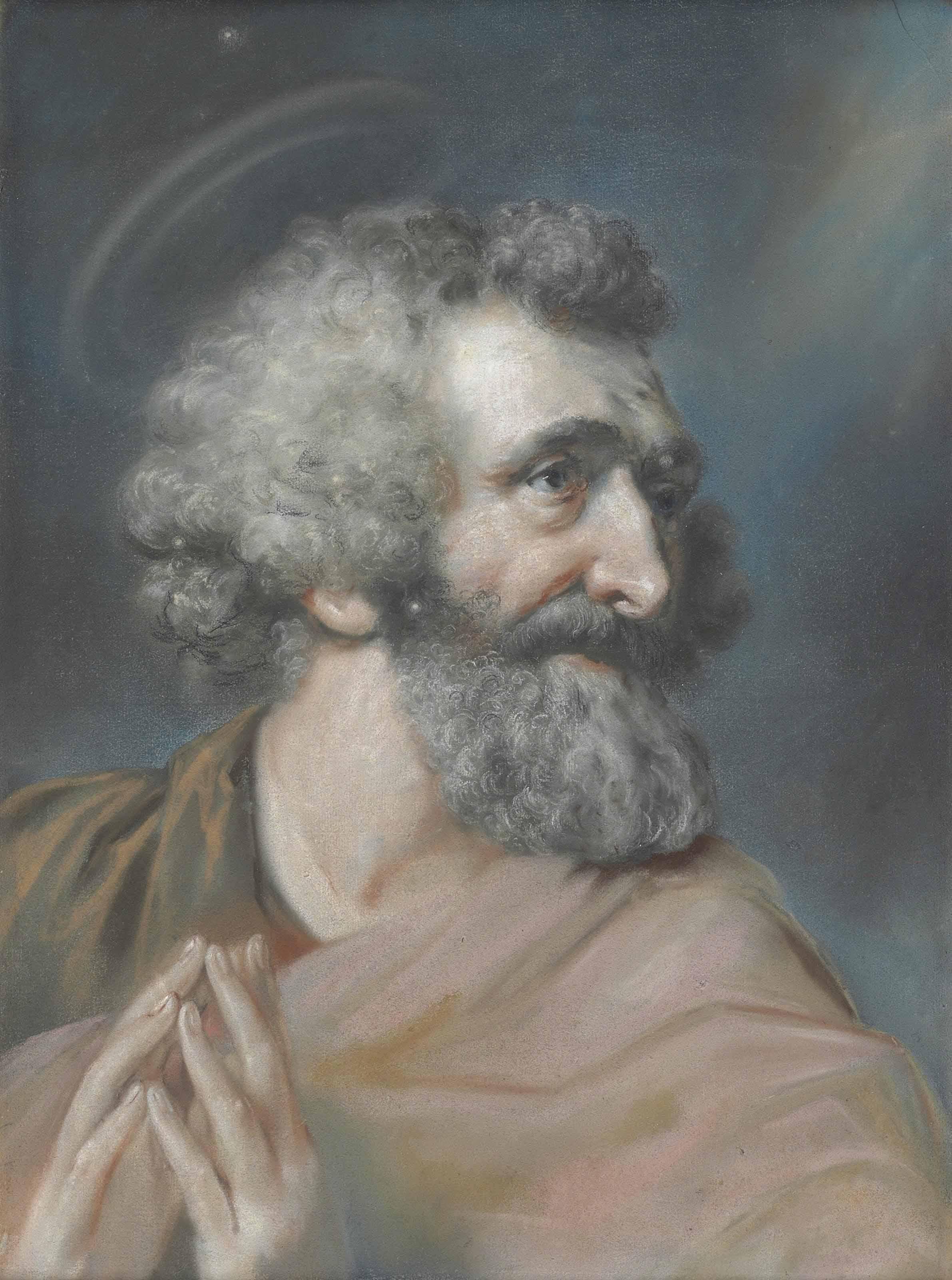 John Russell, R.A. - Study Of George White, Bust-Length, As Saint John The Baptist