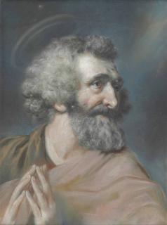 John Russell, R.A. - Study Of George White, Bust-Length, As Saint John The Baptist