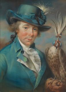 John Russell - Portrait of Colonel Thornton with a hawk