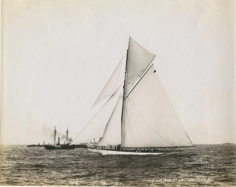 John S. Johnston - Five photographs of Columbia and Shamrock