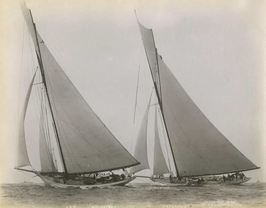 John S. Johnston - Four photographs of the 1887 America\'s Cup winner Volunteer