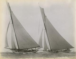 John S. Johnston - Four photographs of the 1887 America\'s Cup winner Volunteer