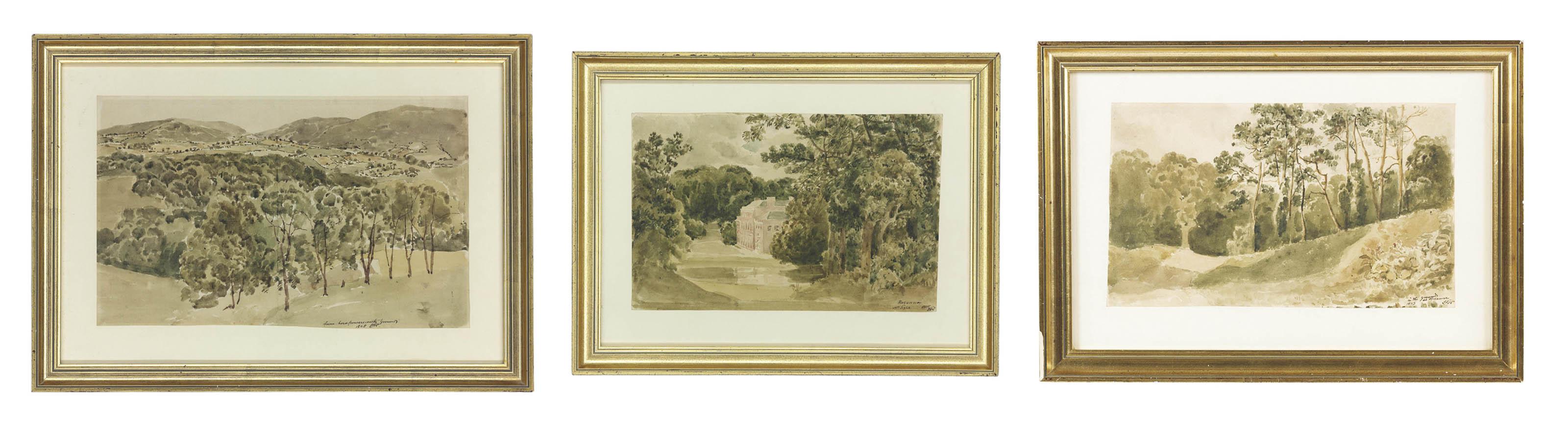 John Samuel Hayward - Three views of the grounds at Rossana, Co. Wicklow