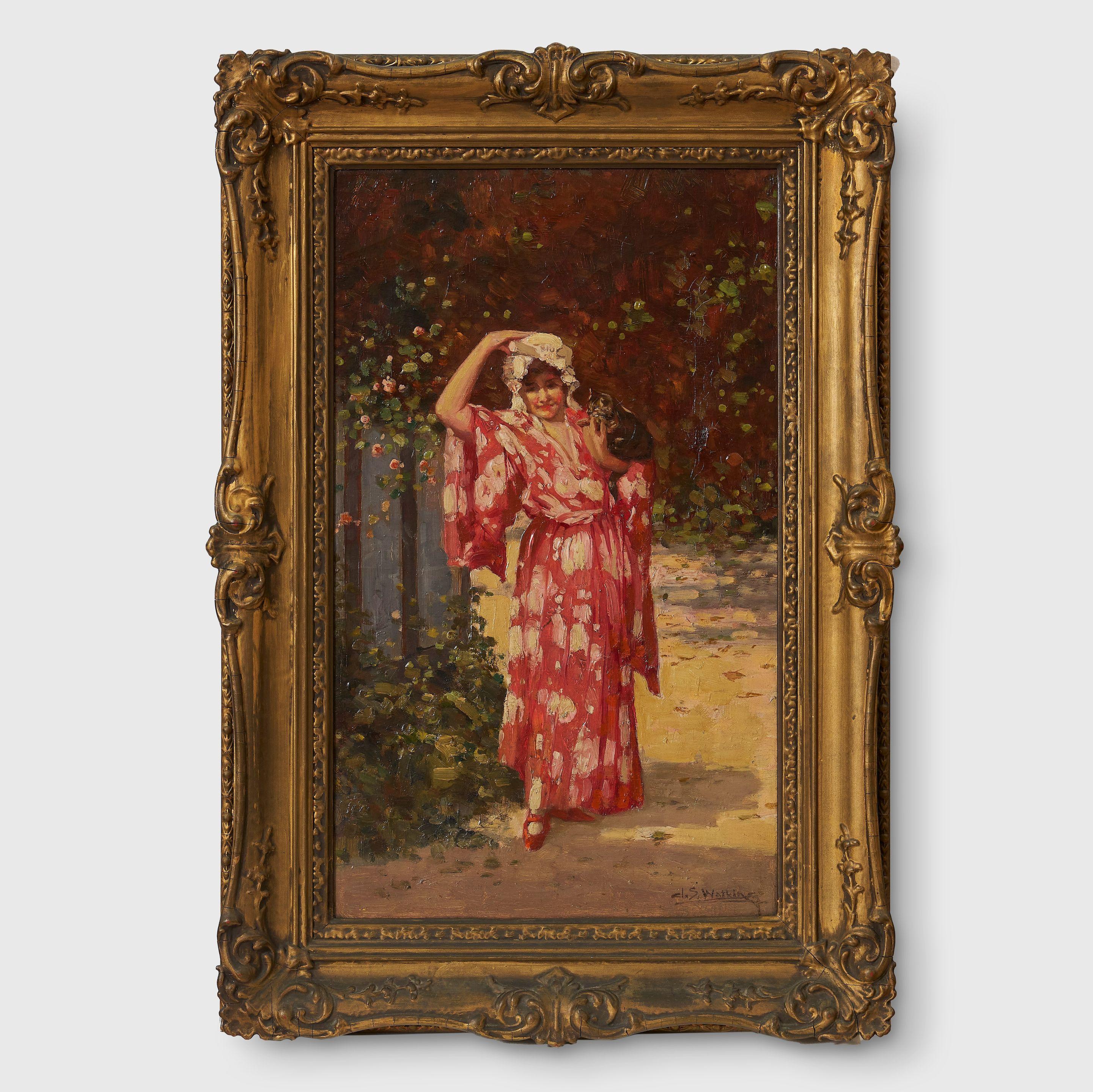 John Samuel Watkins - Femme et Chat