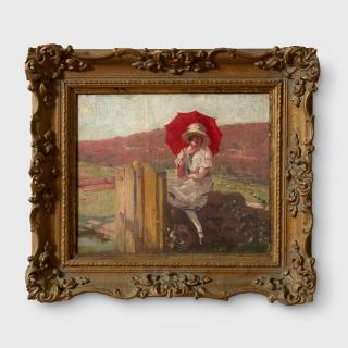 John Samuel Watkins - The Girl on the Garden Wall