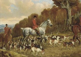 John Sanderson Sanderson Wells, R.B.A., R.I. - Appoaching the covert
