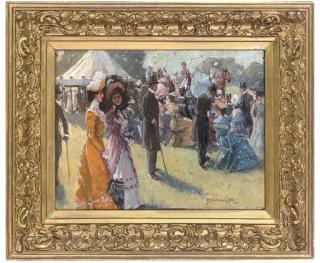 John Sanderson-Sanderson Wells, R.B.A., R.I. - At The Polo Match, Ranelagh