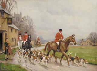 John Sanderson Sanderson Wells, R.B.A., R.I. - Going to the meet