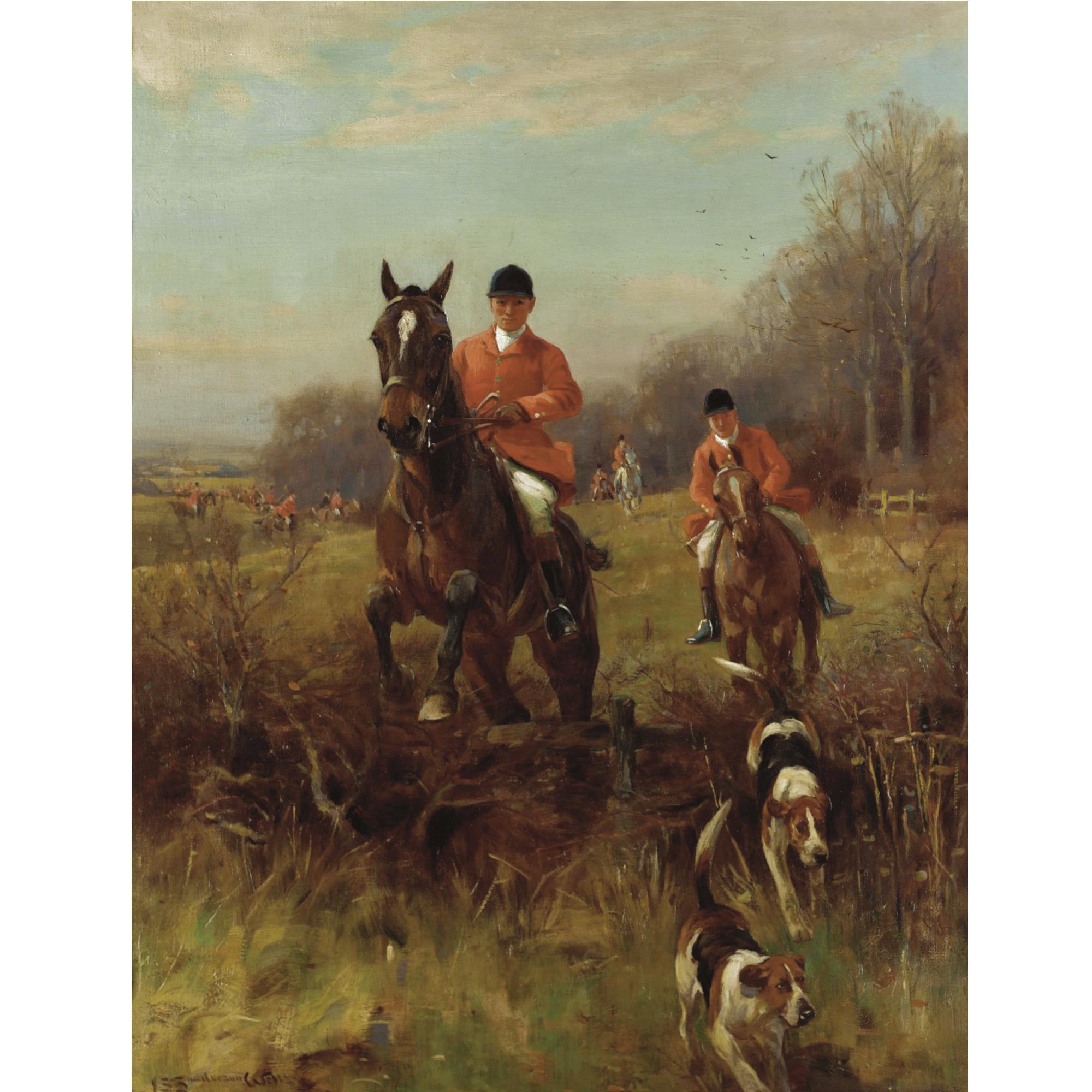 John Sanderson Wells R.B.A., R.I. - A Fine Hunting Morn