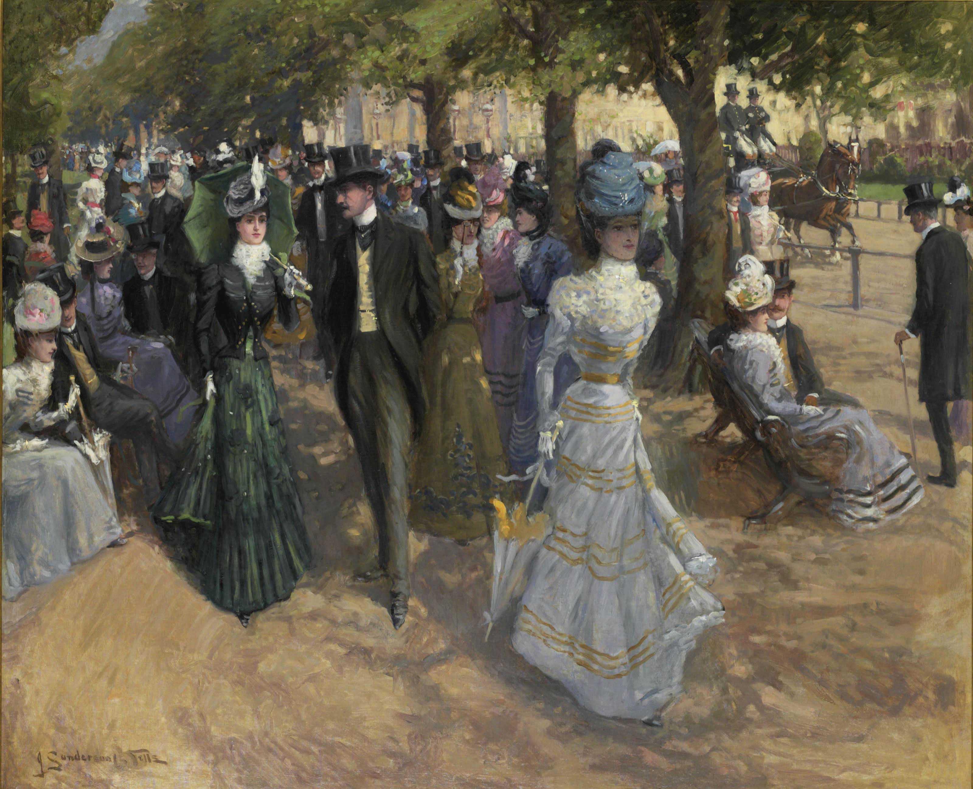 John Sanderson Wells, R.I. - Church Parade, Hyde Park