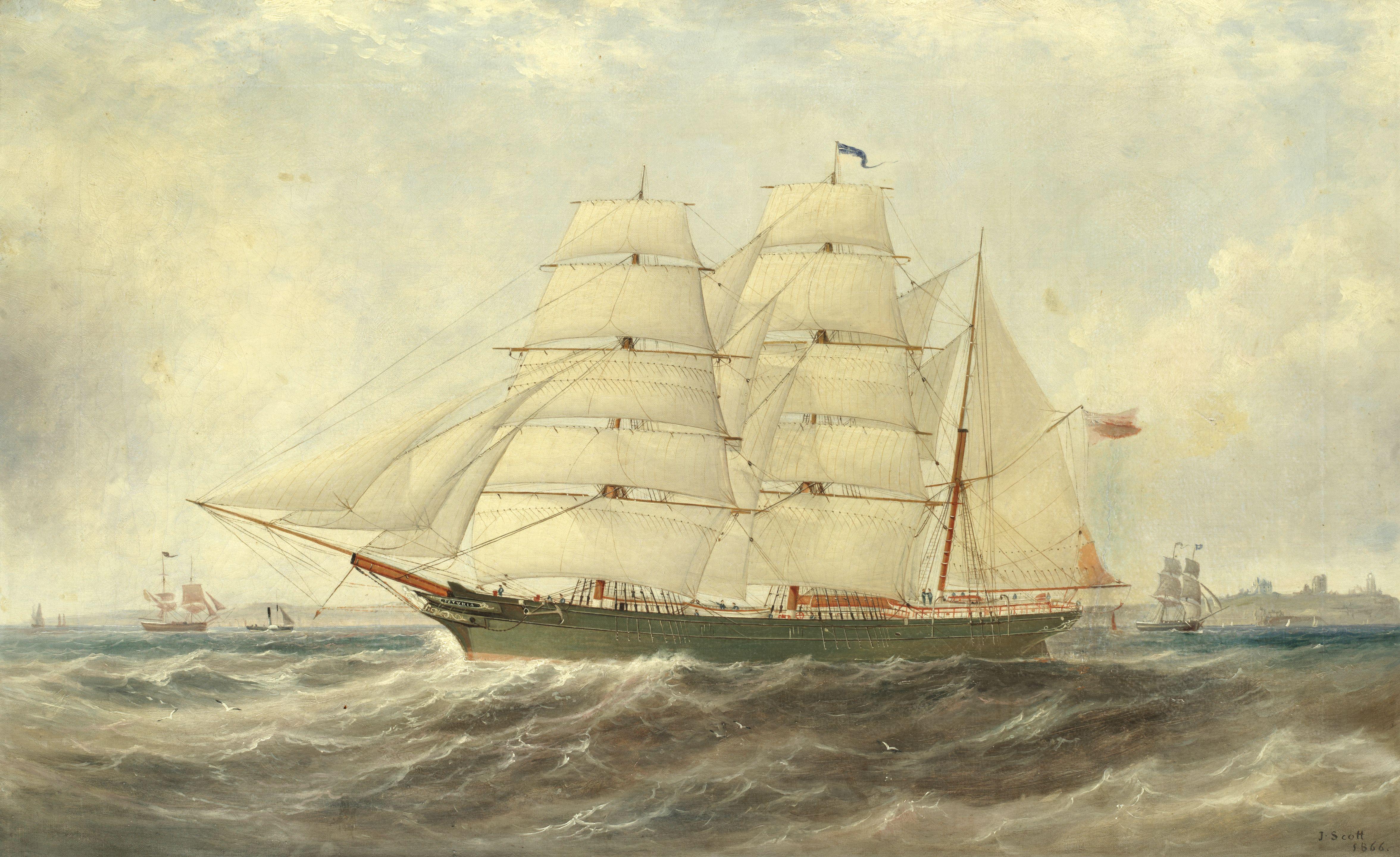 John Scott - The Barque Petunia Off Tynemouth