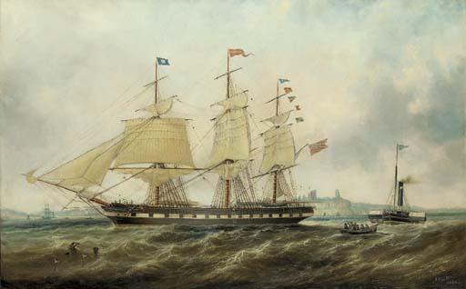 John Scott - The Patrician and other shipping off Tynemouth Harbor