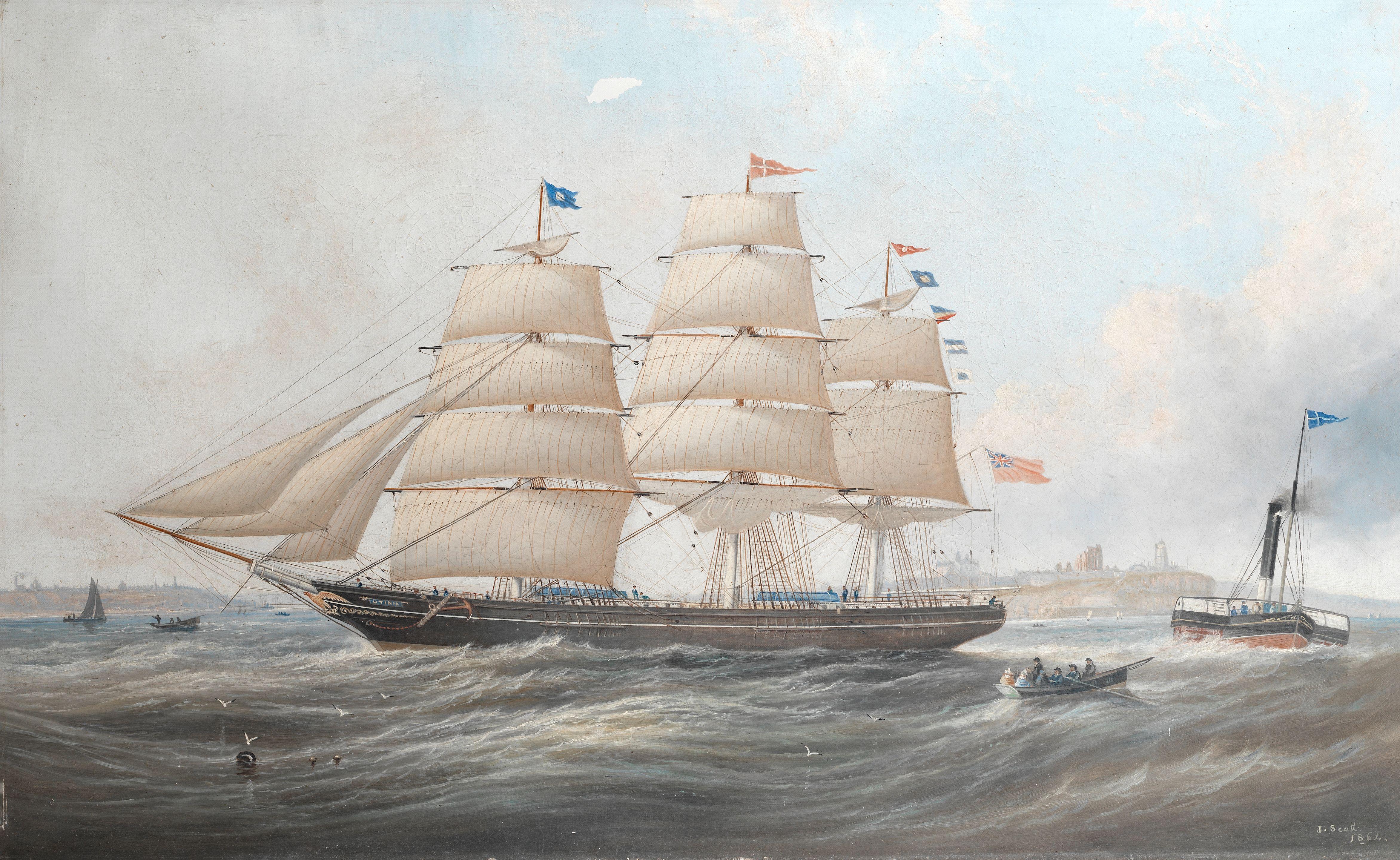 John Scott - The ship Utinia off Tynemouth