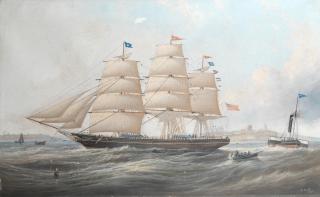 John Scott - The ship Utinia off Tynemouth