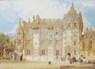John Sell Cotman - Abbatial House, Abbey of St Ouen, Rouen