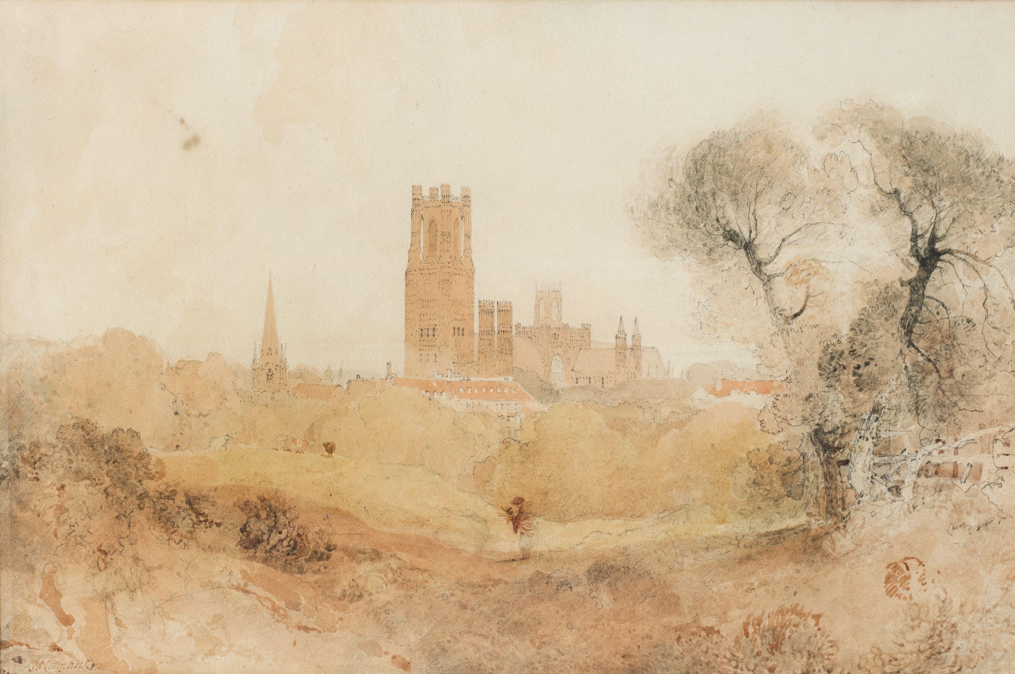 John Sell Cotman - Ely Cathedral, from the South West, circa 1804