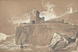 John Sell Cotman - Ruins on the top of a Scottish cliff