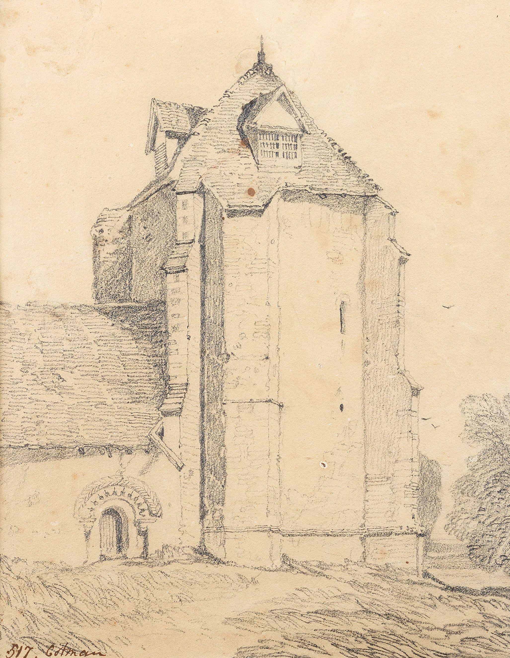 John Sell Cotman - South Burlingham Church, The Tower Seen From The North
