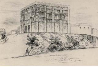 John Sell Cotman - South Gate Lynn; Oxburg Hall; Castle Rising Castle; North West Tower, Yarmouth; and East View of the Gateway of St Bennets Abbey