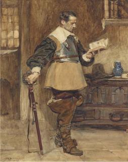 John Seymour Lucas, R.A., R.I. - A prayer before battle